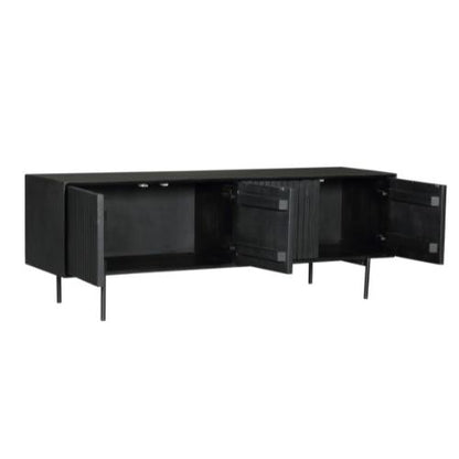 Tv-meubel Madison Zwart 165 cm - Industrieelinhuis.nl