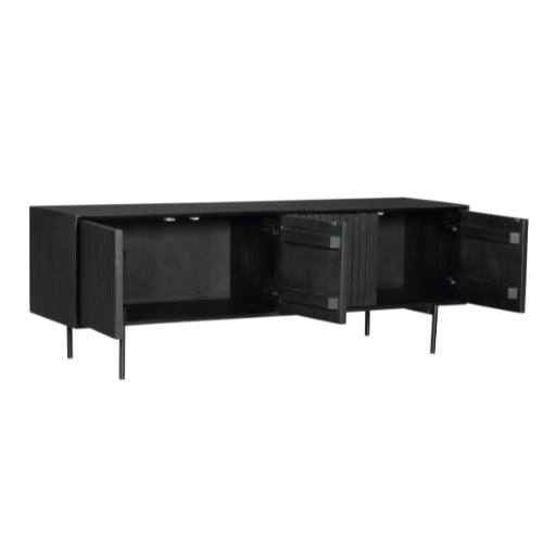Tv-meubel Madison Zwart 165 cm - Industrieelinhuis.nl