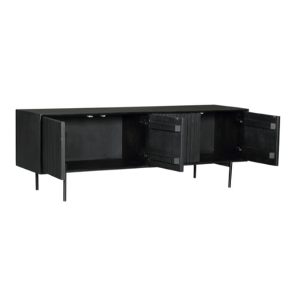 Tv-meubel Madison Zwart 165 cm - Industrieelinhuis.nl