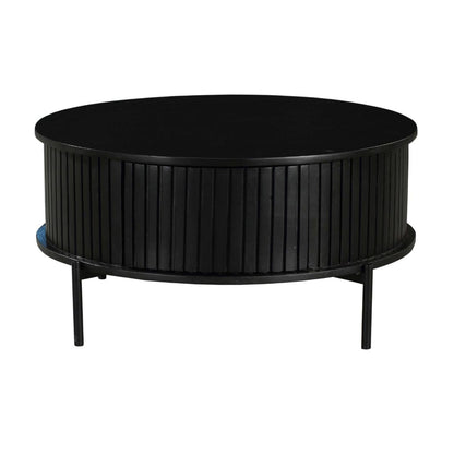 Salontafel Madison Black | 80 cm | Rond - Industrieelinhuis.nl