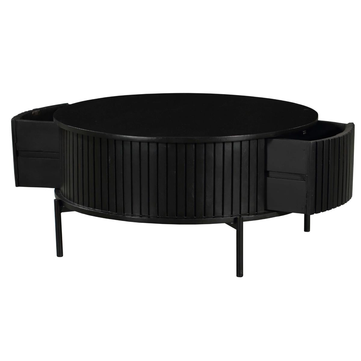 Salontafel Madison Black | 80 cm | Rond - Industrieelinhuis.nl