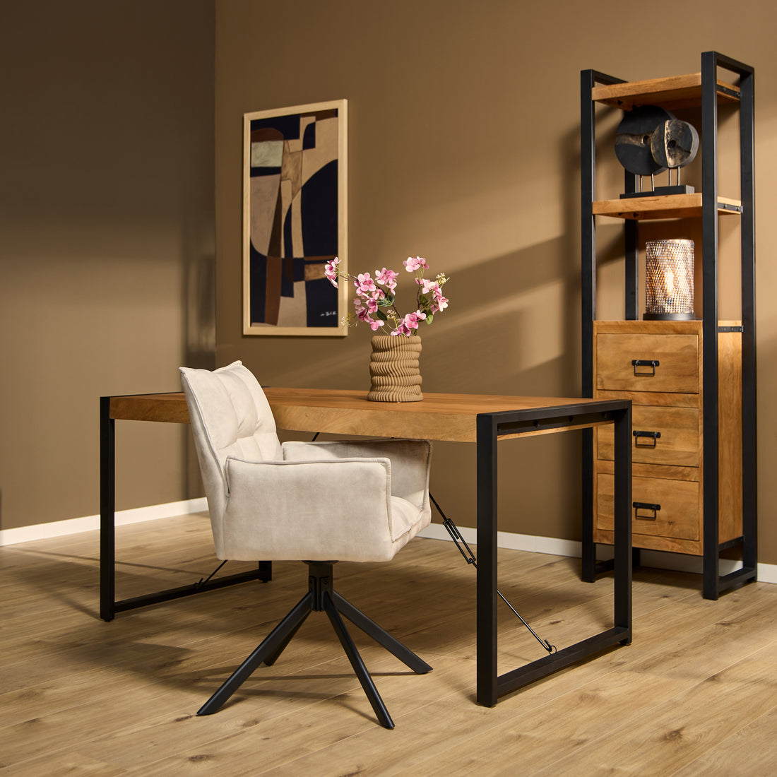 Eettafel Boaz | 160 cm - Industrieelinhuis.nl