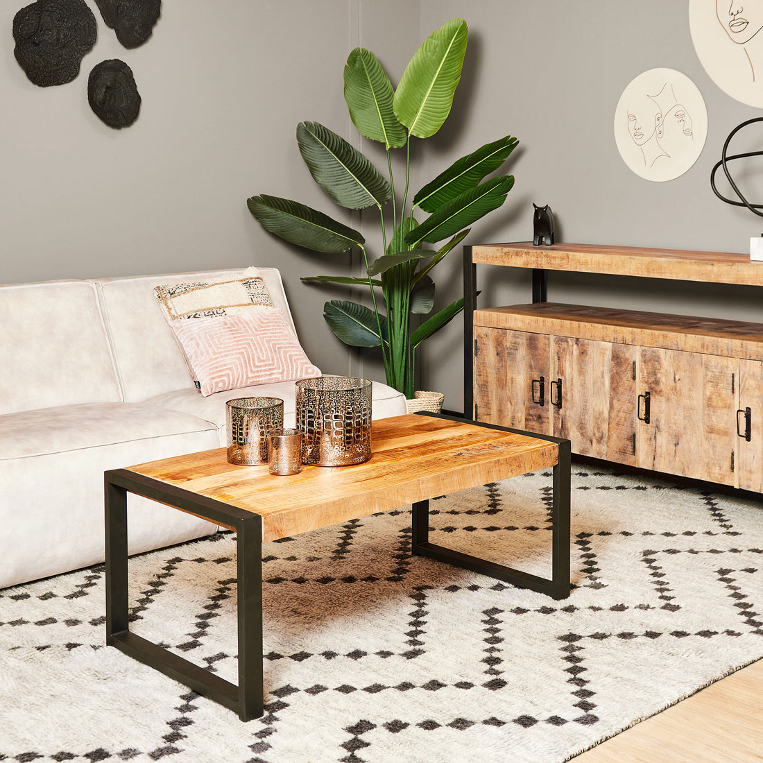Salontafel Boaz 110 cm - Industrieelinhuis.nl