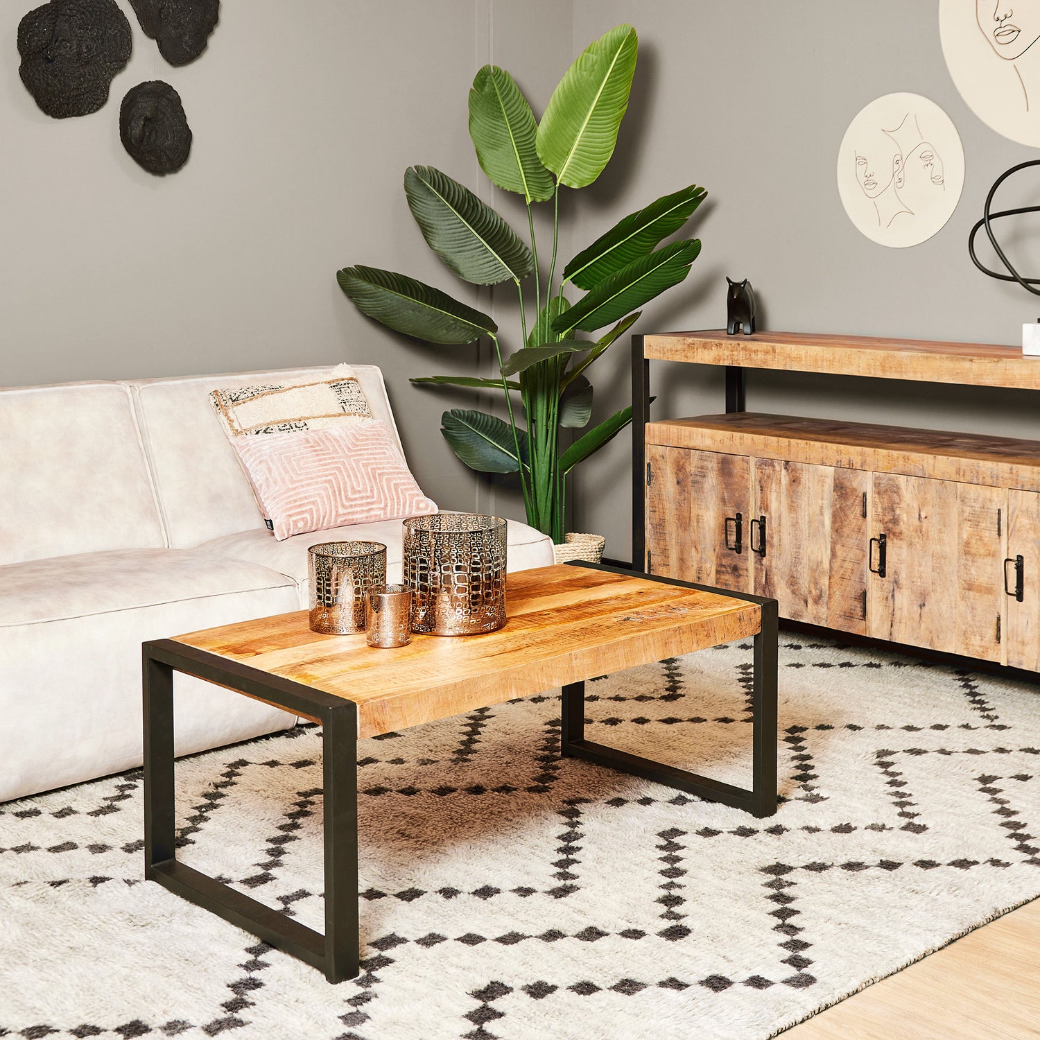 Salontafel Boaz 110 cm - Industrieelinhuis.nl