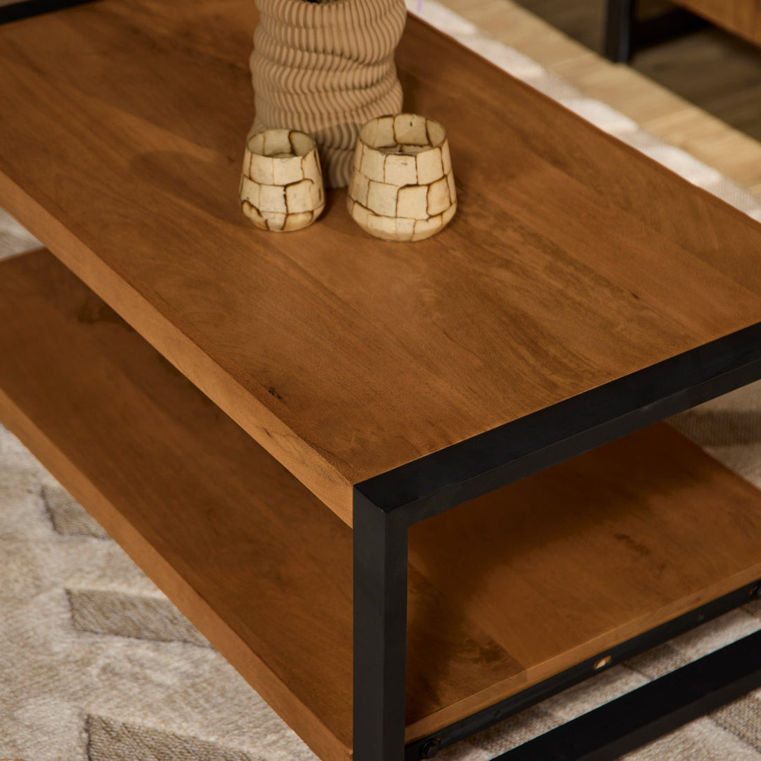 Salontafel Sorrento | Mangohout &amp; Metaal | 110cm