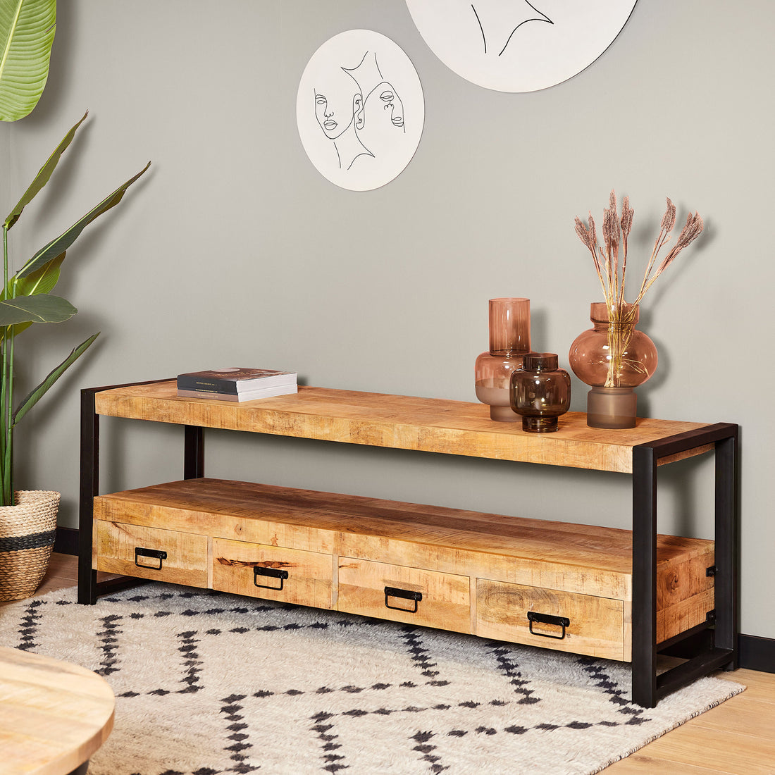 Tv meubel Sorrento | 180 cm - Industrieelinhuis.nl