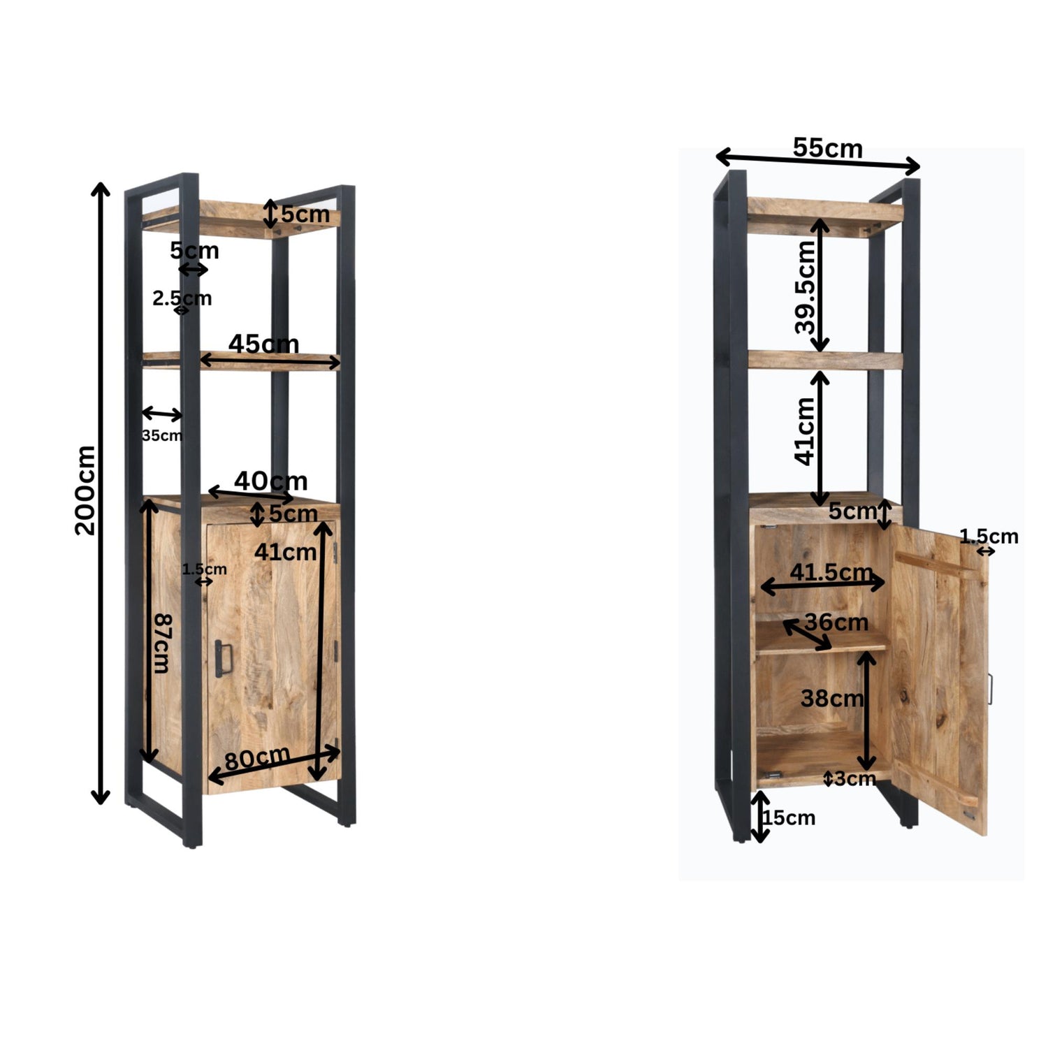 Tv meubel Sorrento | 150 cm - Industrieelinhuis.nl