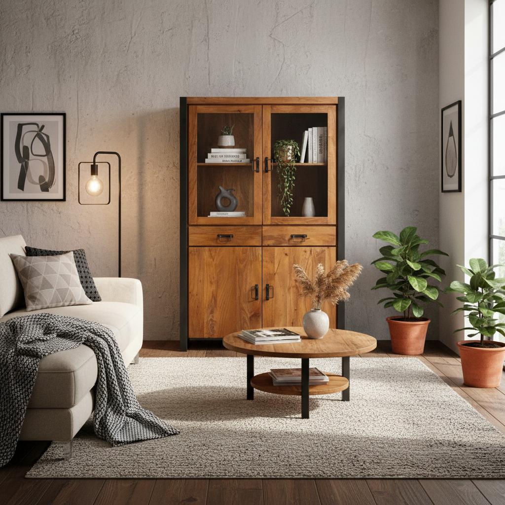 Vitrinekast Boaz | 115 cm | FINISH WARM