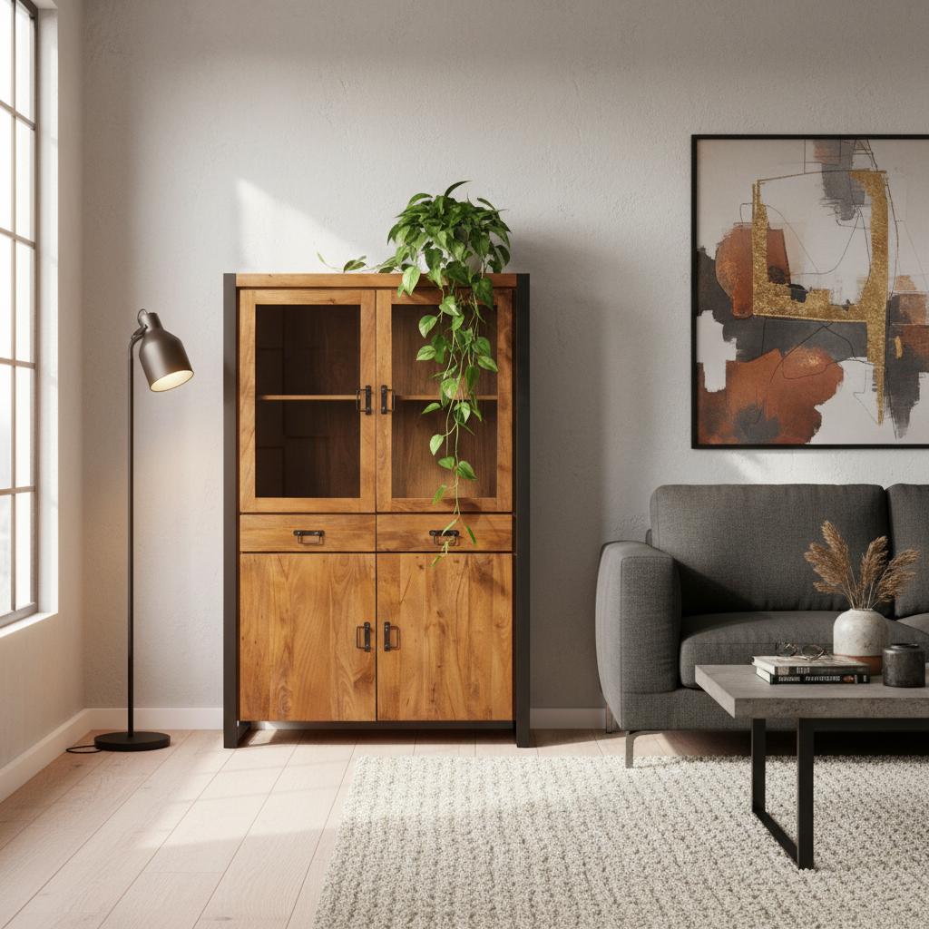 Vitrinekast Boaz | 115 cm | FINISH WARM