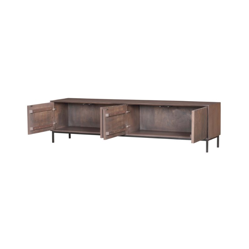 Tv meubel Madison Walnoot | 210 cm - Industrieelinhuis.nl