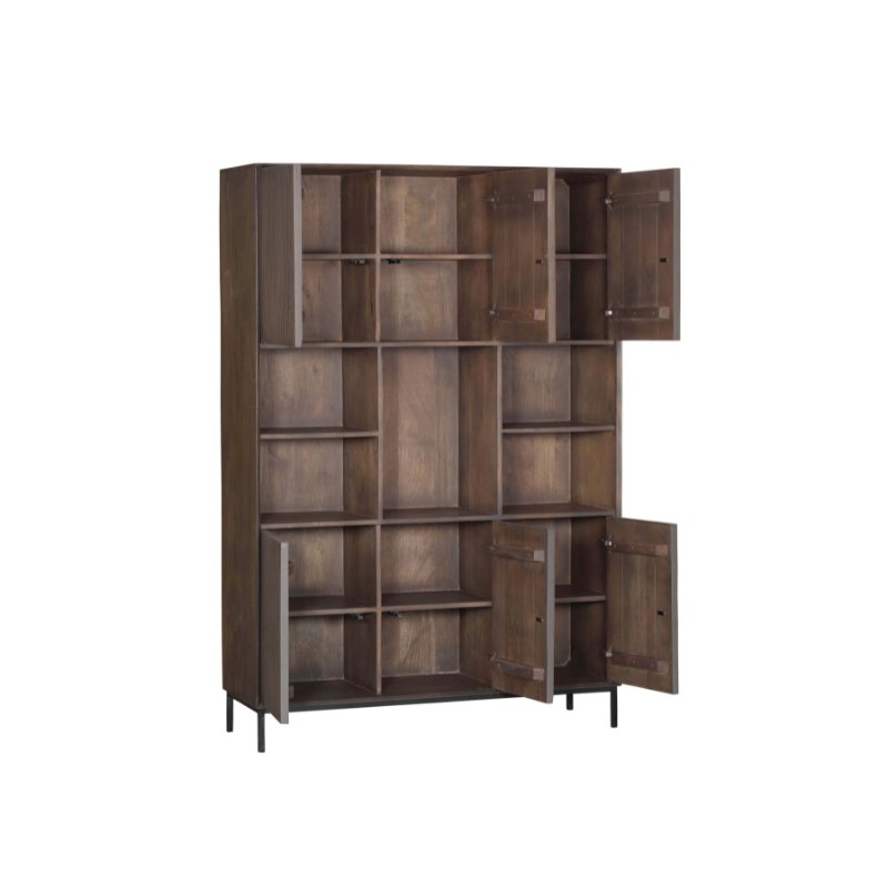 Vakkenkast XL Madison Walnoot | 135 cm - Industrieelinhuis.nl