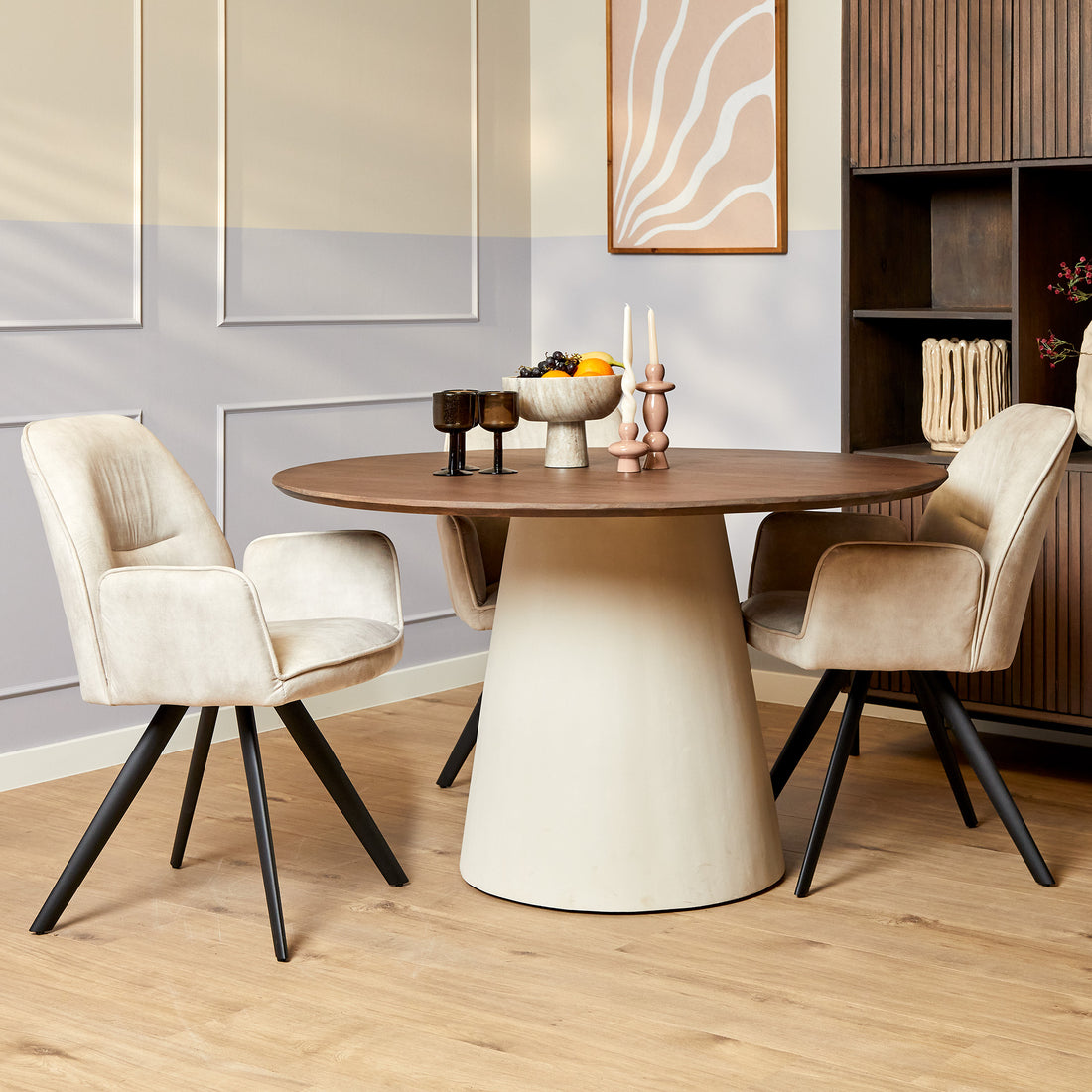 Eettafel Madison Walnut 150 cm - Industrieelinhuis.nl