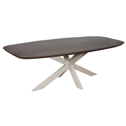 Eettafel Ovaal Madison Walnoot 200 cm - Industrieelinhuis.nl