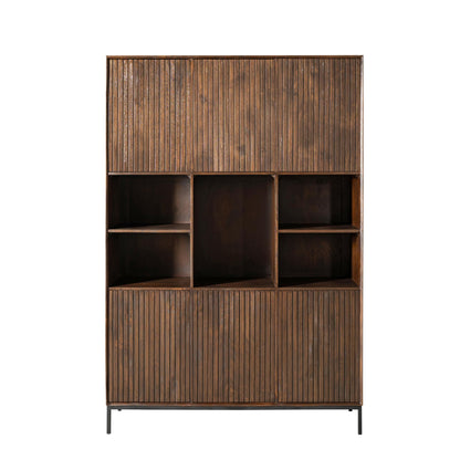 Vakkenkast Madison XL Brown| 135 cm - Industrieelinhuis.nl