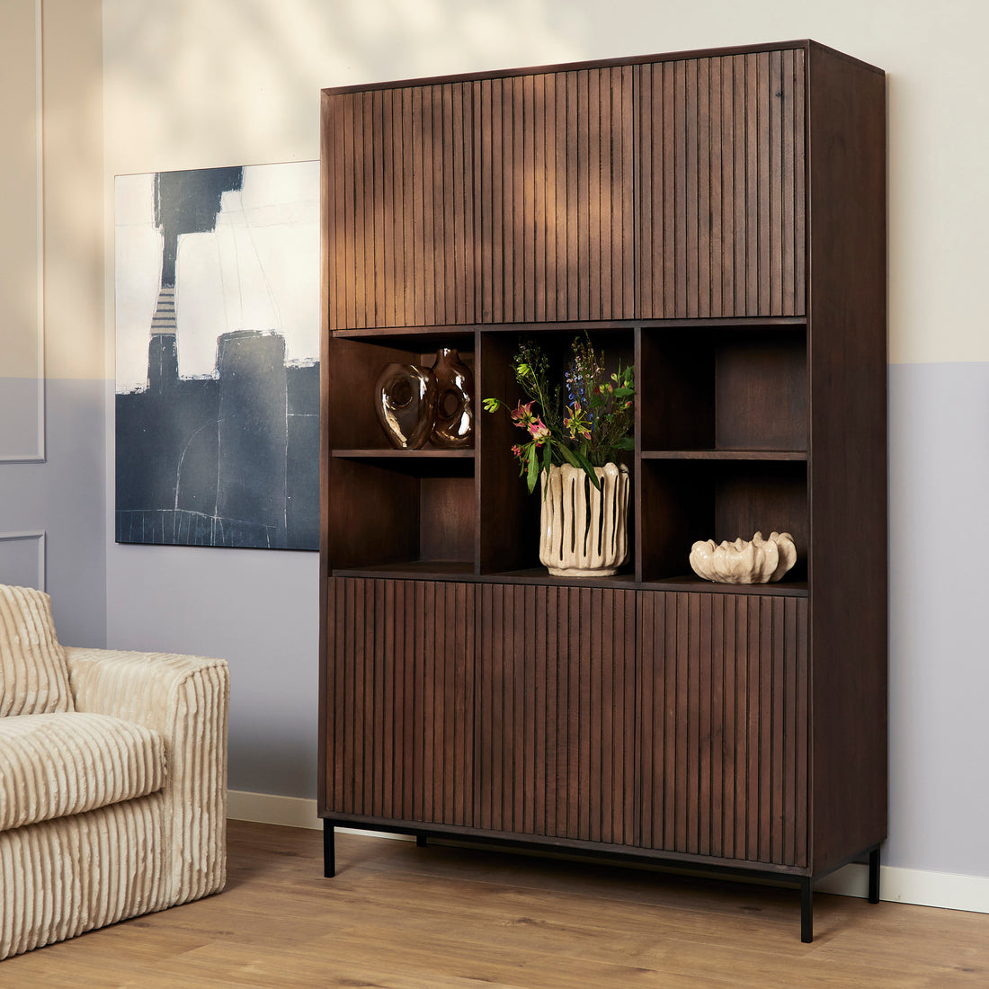 Vakkenkast Madison XL Brown | 135 cm