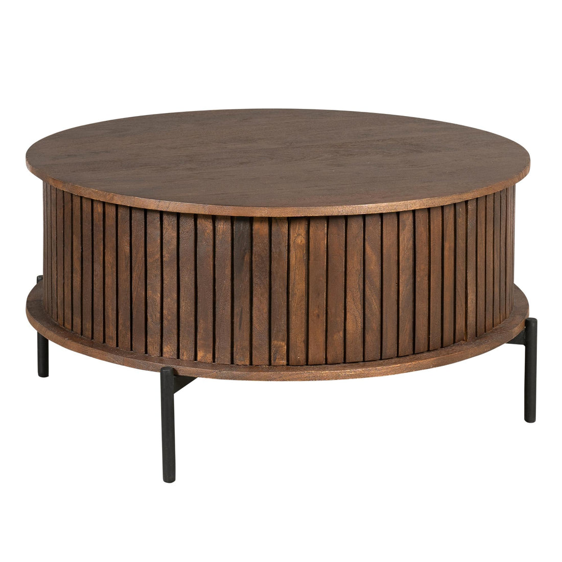 Salontafel Madison Brown | 80 cm | Rond - Industrieelinhuis.nl