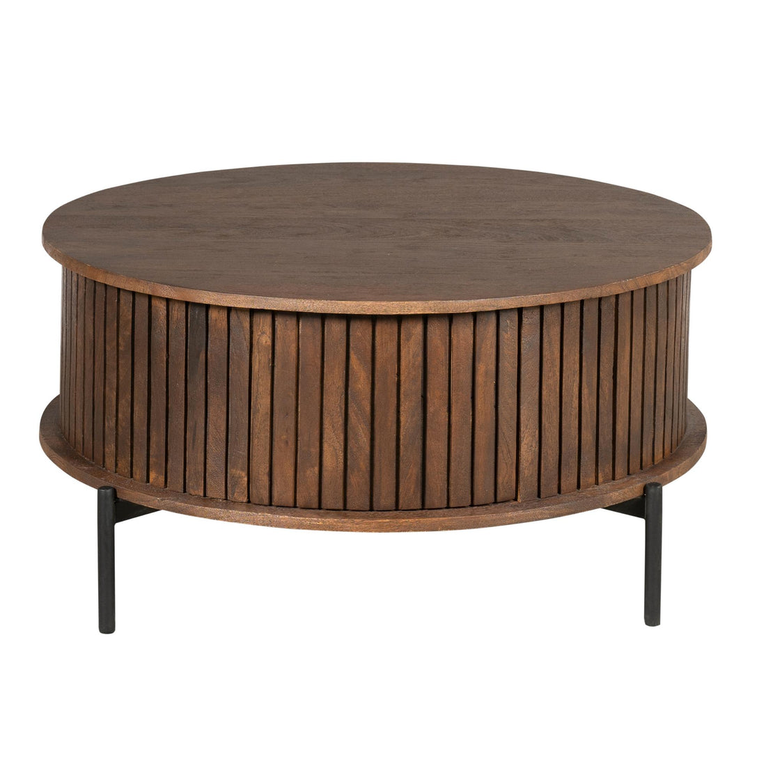 Salontafel Madison Brown | 80 cm | Rond - Industrieelinhuis.nl