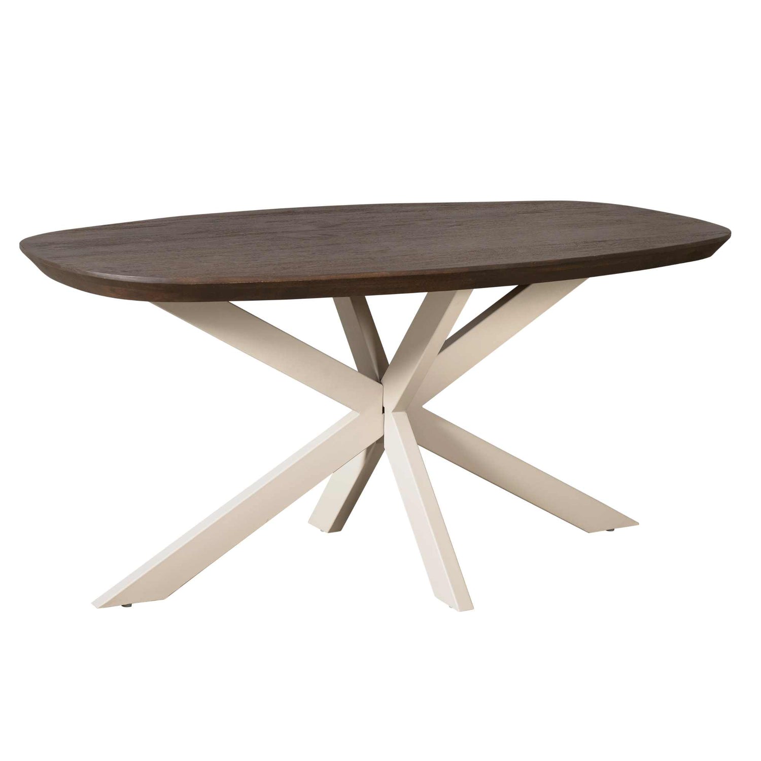 Eettafel Madison Brown | 160 cm | Deens Ovaal | Poot Sand - Industrieelinhuis.nl
