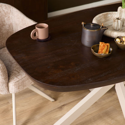 Eettafel Madison Brown | 200 cm | Deens Ovaal | Poot Sand - Industrieelinhuis.nl