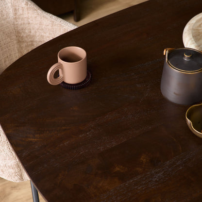 Eettafel Madison Brown | 240 cm | Deens Ovaal | Poot Black - Industrieelinhuis.nl
