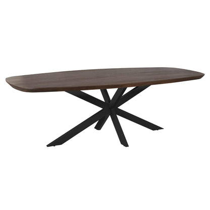 Eettafel Madison Brown | 240 cm | Deens Ovaal | Poot Black - Industrieelinhuis.nl