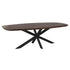Eettafel Madison Brown | 240 cm | Deens Ovaal | Poot Black - Industrieelinhuis.nl
