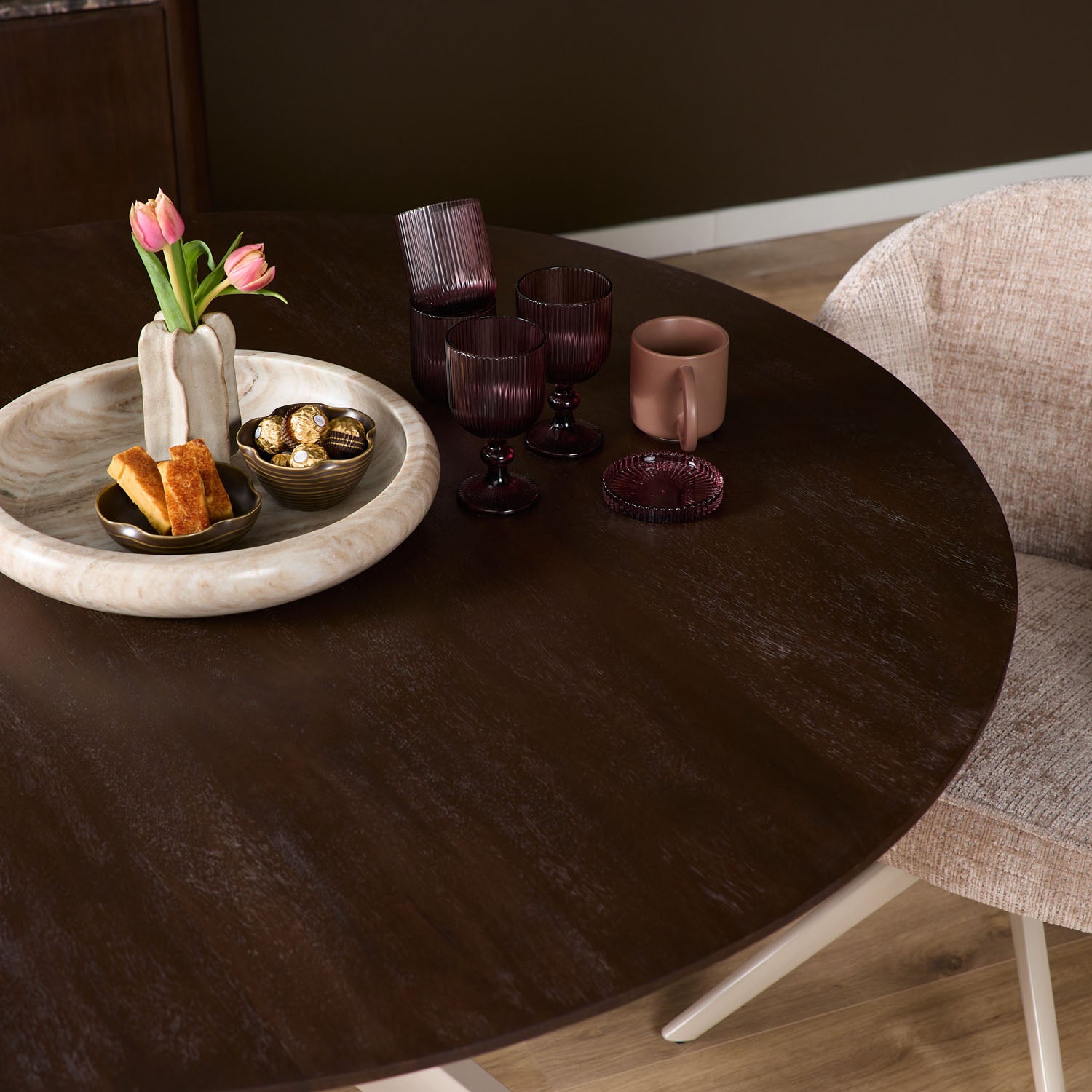 Eettafel Madison Brown | 150 cm | Poot Sand - Industrieelinhuis.nl