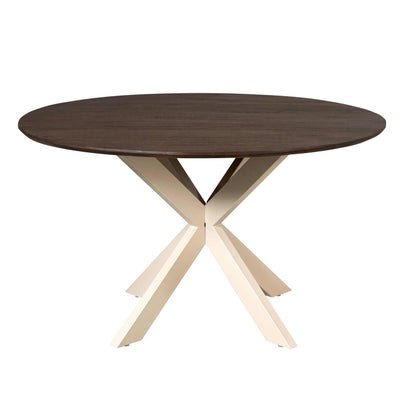 Eettafel Madison Brown | 130 cm | Poot Sand - Industrieelinhuis.nl