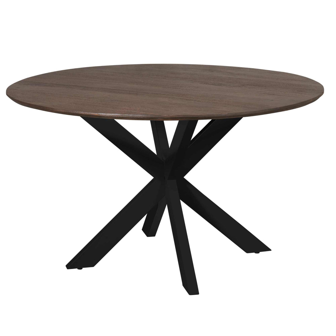 Eettafel Madison Brown | 150 cm | Poot Black - Industrieelinhuis.nl