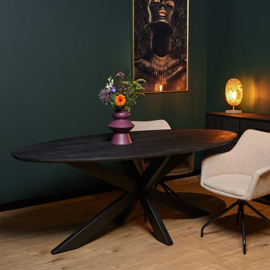 Eettafel New York | 180 cm | Ovaal - Industrieelinhuis.nl