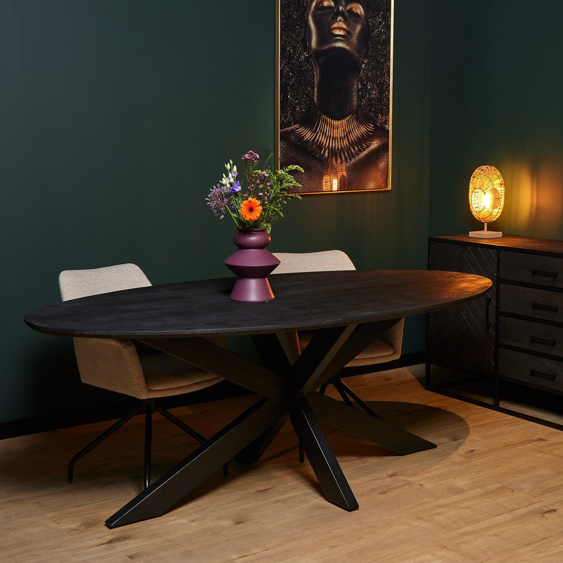 Eettafel New York | 180 cm | Ovaal - Industrieelinhuis.nl
