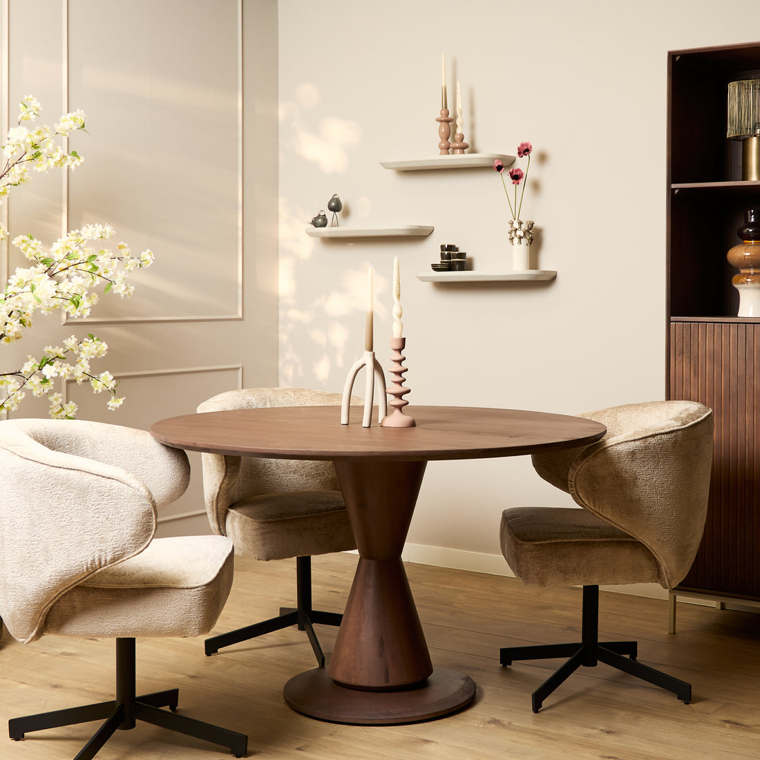 Eettafel Rond Miley 150 cm - Industrieelinhuis.nl