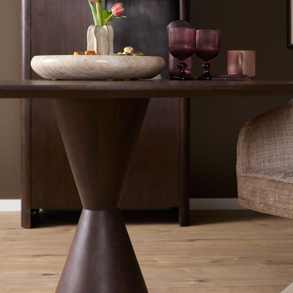 Eettafel Rond Lima Brown 130cm - Industrieelinhuis.nl