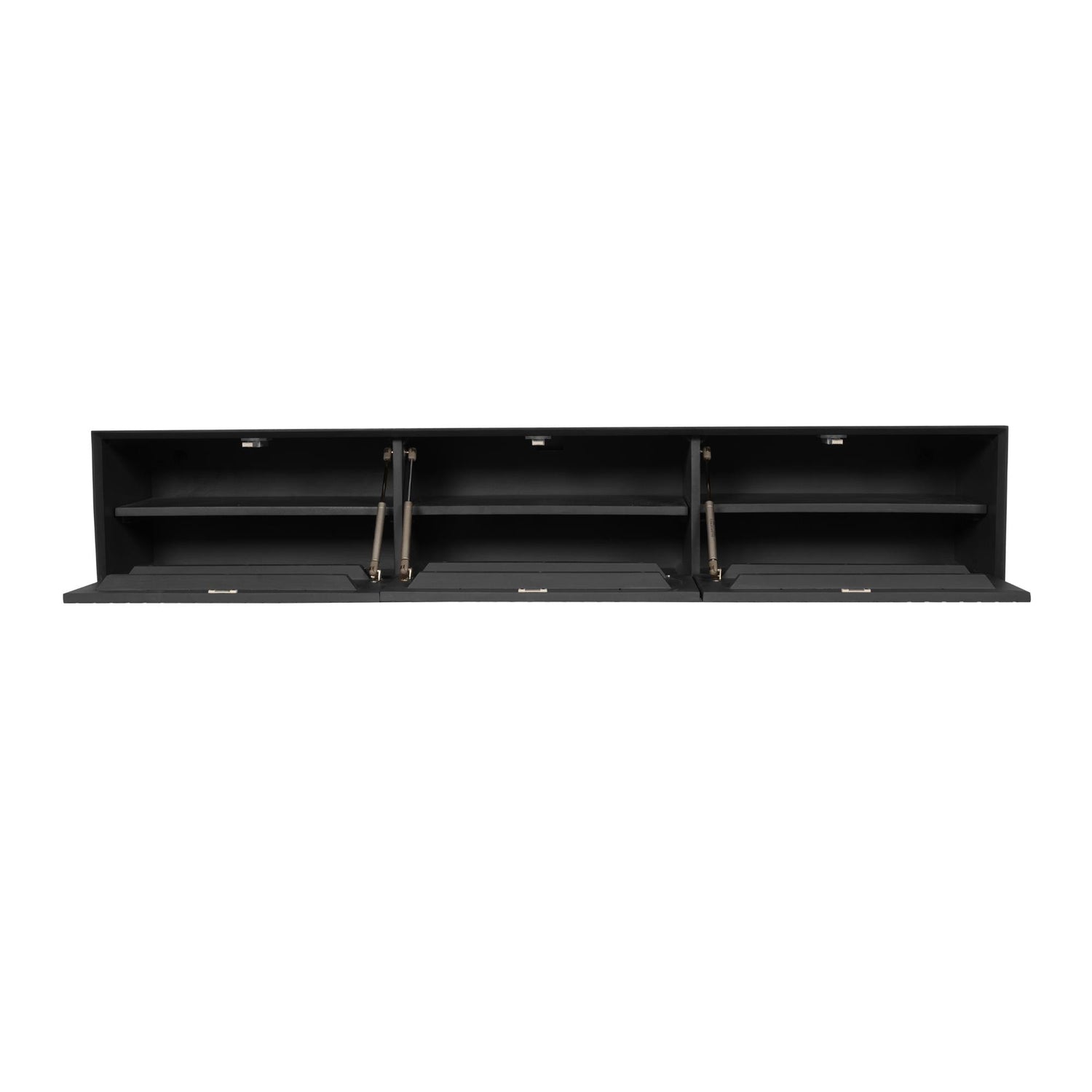 Zwevend tv meubel Maddie Zwart 160 cm - Industrieelinhuis.nl