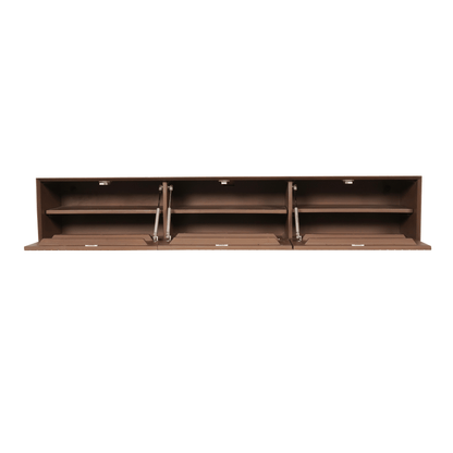 Zwevend tv meubel Maddie Walnoot 160 cm - Industrieelinhuis.nl