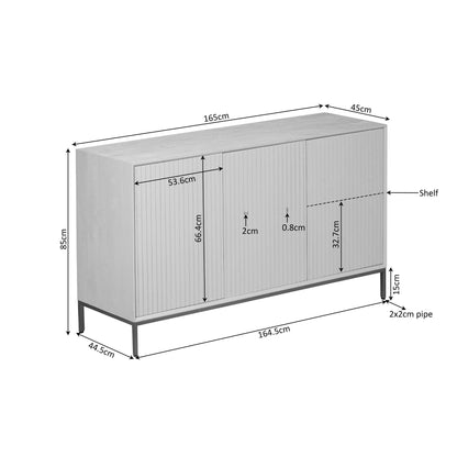 Dressoir Madison Natural 165 cm - Industrieelinhuis.nl