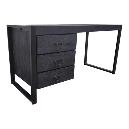 Bureau Boaz Black | 145 cm - Industrieelinhuis.nl