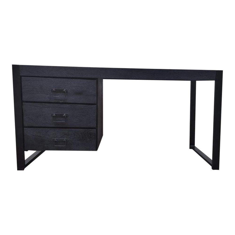 Bureau Boaz Black | 145 cm - Industrieelinhuis.nl