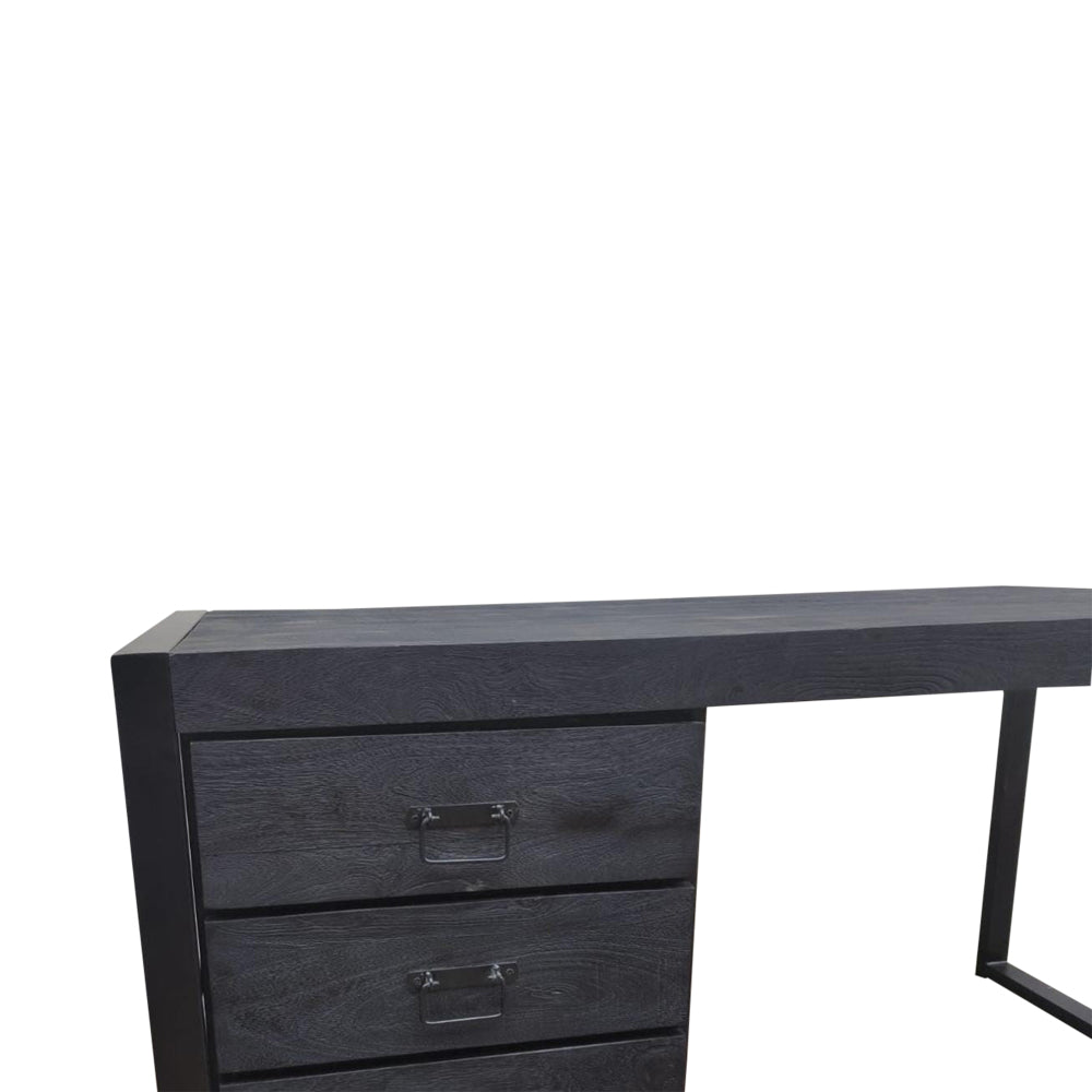 Bureau Boaz Black | 145 cm - Industrieelinhuis.nl