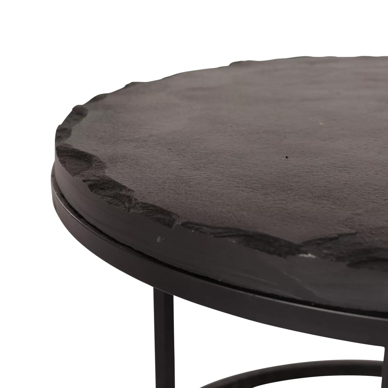 Salontafel Ora Black Kadappa Stone| 60 cm | Set van 2 - Industrieelinhuis.nl