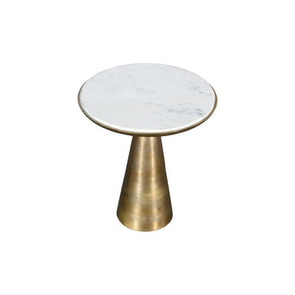 Bijzettafel Essy White marble |  45 cm - Industrieelinhuis.nl