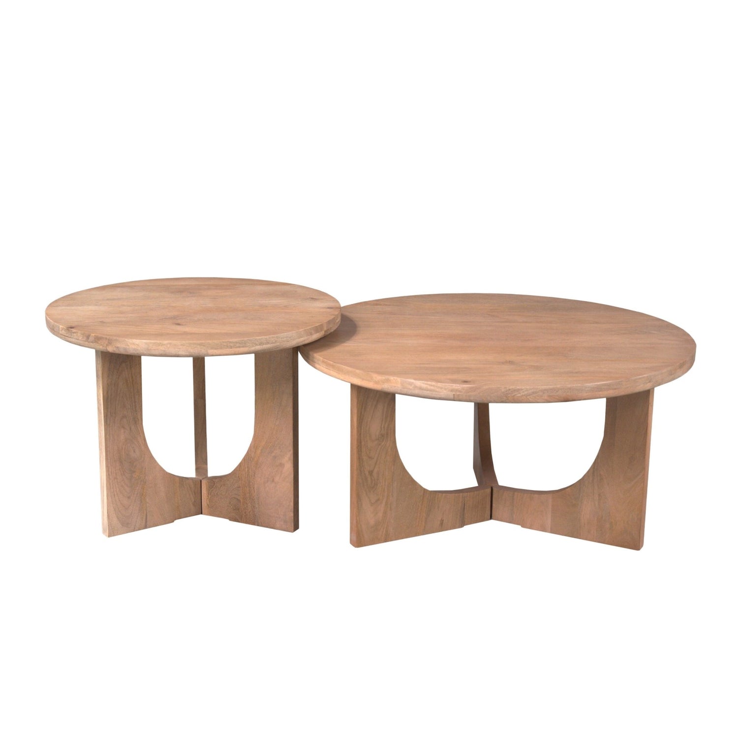 Salontafel Guus Naturel Mangohout 80 cm - Industrieelinhuis.nl