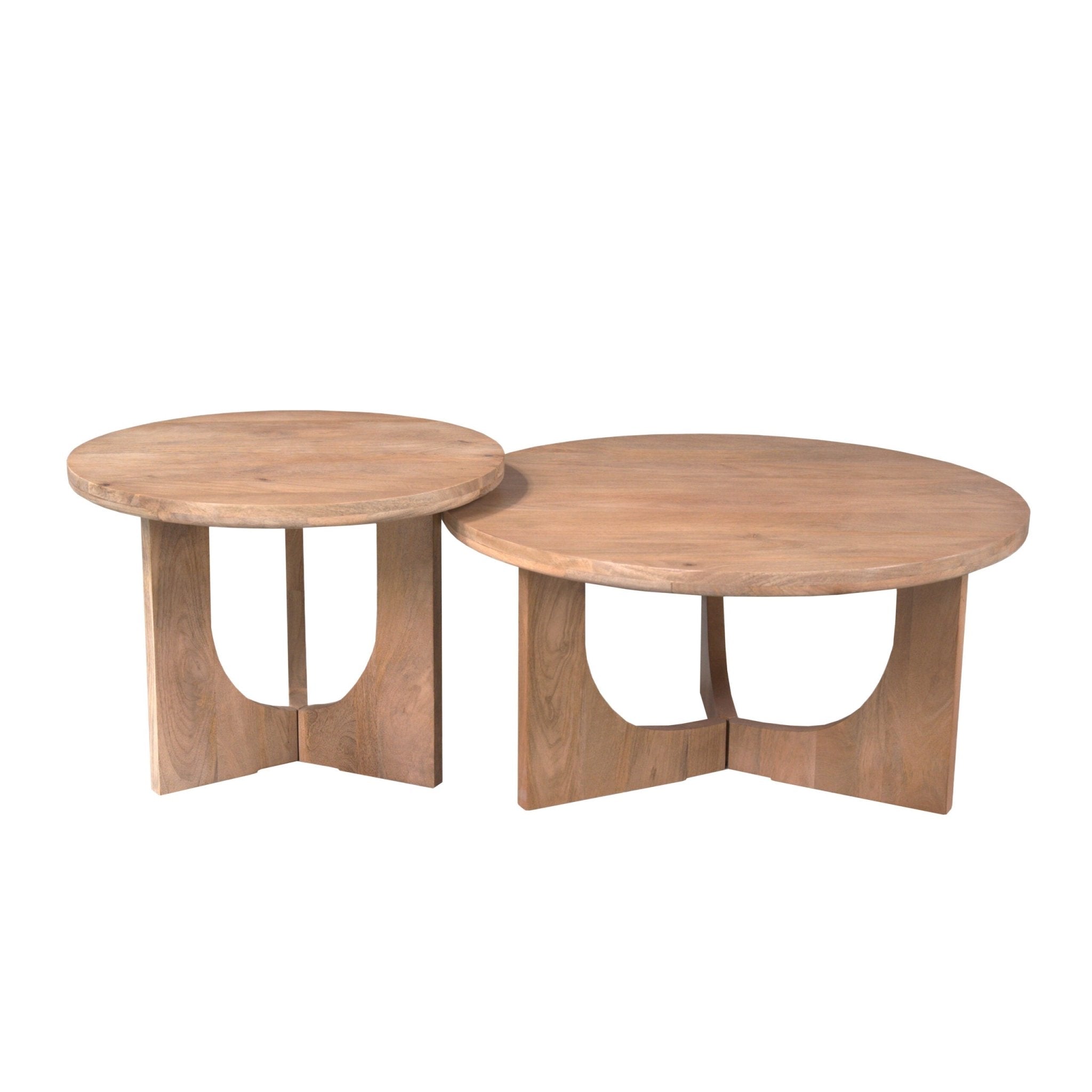 Salontafel Guus Naturel Mangohout 60 cm - Industrieelinhuis.nl