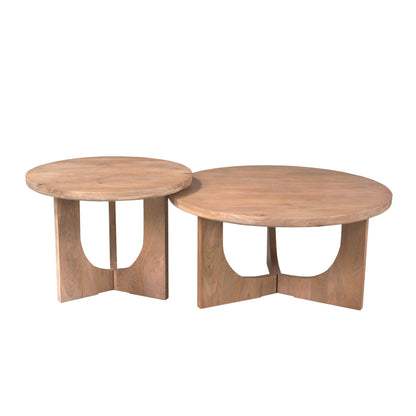 Salontafel Guus Naturel Mangohout 60 cm - Industrieelinhuis.nl