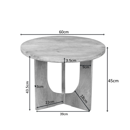 Salontafel Guus Naturel Mangohout 60 cm - Industrieelinhuis.nl