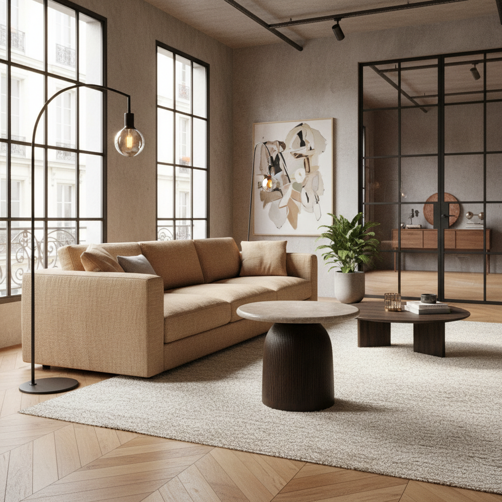 Bijzettafel Noel – Mangohout &amp; Marmeren Blad | 60 cm