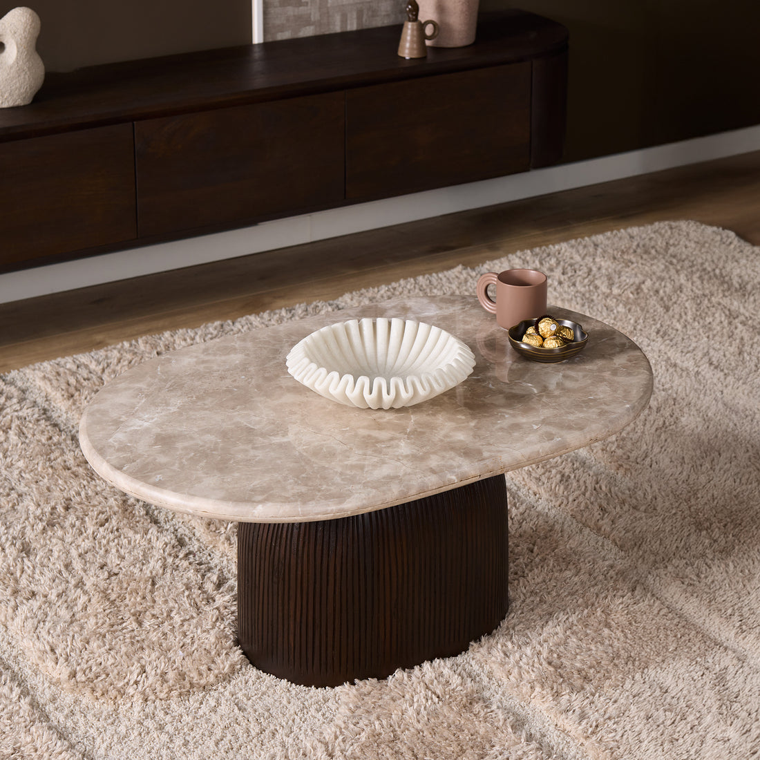 Ovale Salontafel Noel | 90 cm - Industrieelinhuis.nl