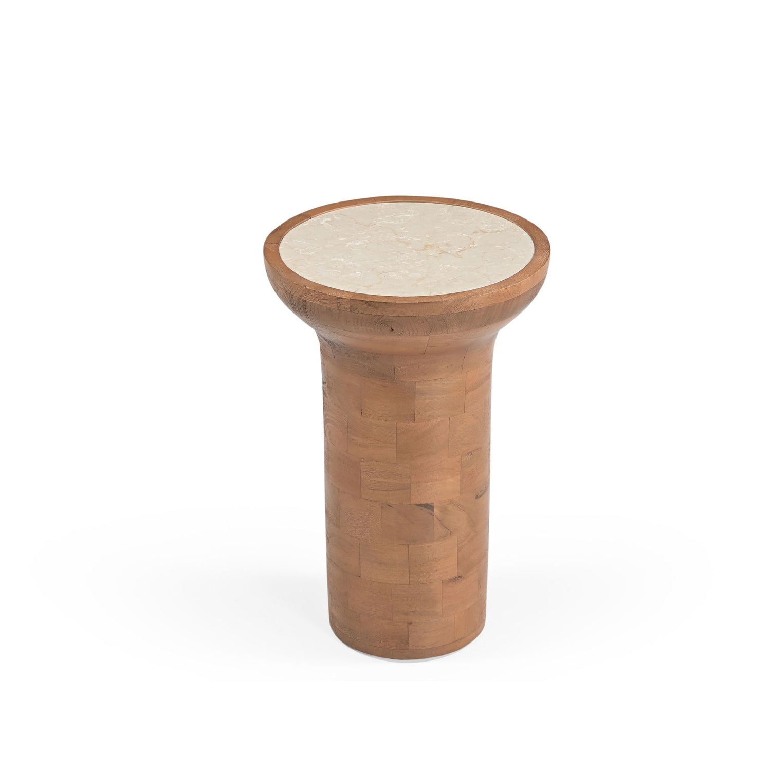 Bijzettafel Zoë Naturel Travertin 33 cm - Industrieelinhuis.nl