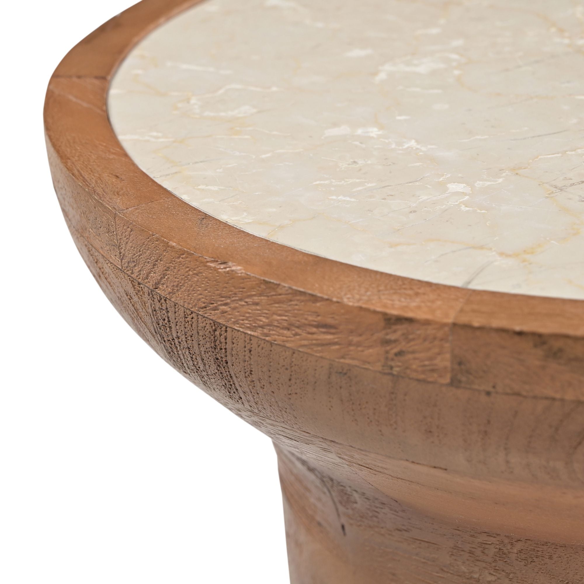 Bijzettafel Zoë Naturel Travertin 33 cm - Industrieelinhuis.nl