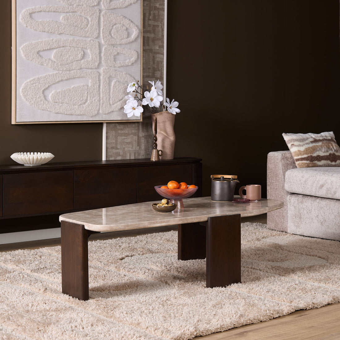 Organische salontafel Silva | 130 cm - Industrieelinhuis.nl